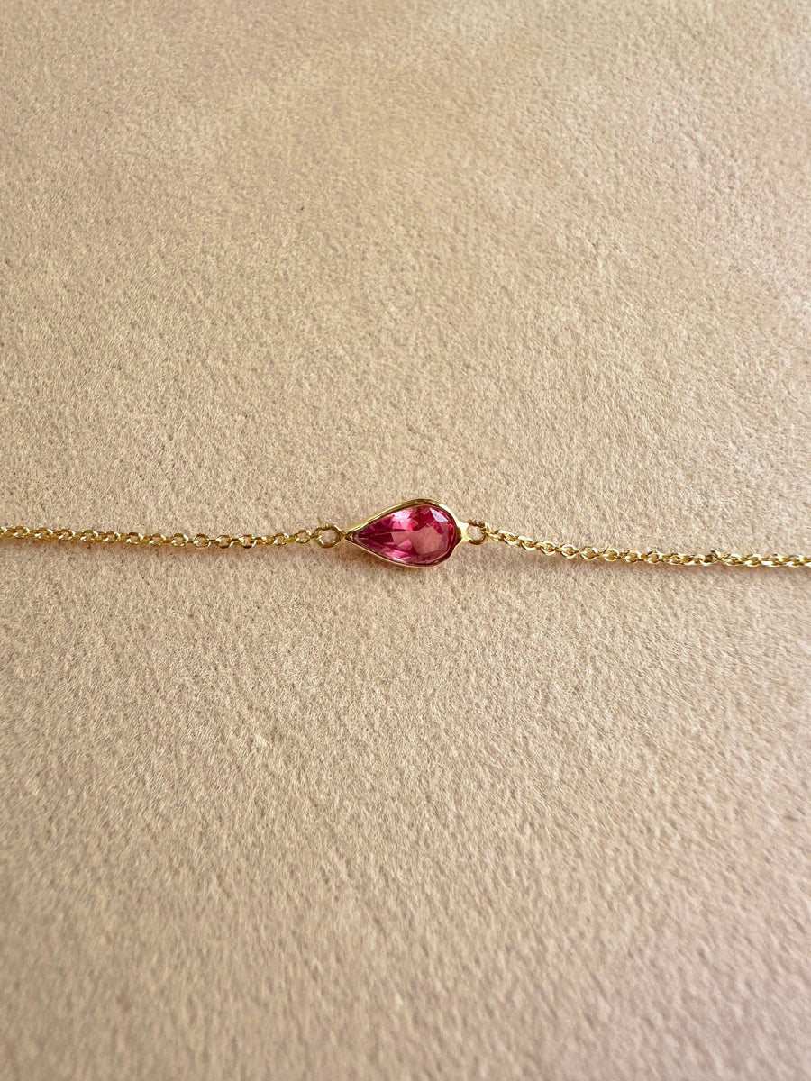 K18】L.E.O. NECKLACE Bi-Color Tourmaline,Pink Tourmaline 1-2