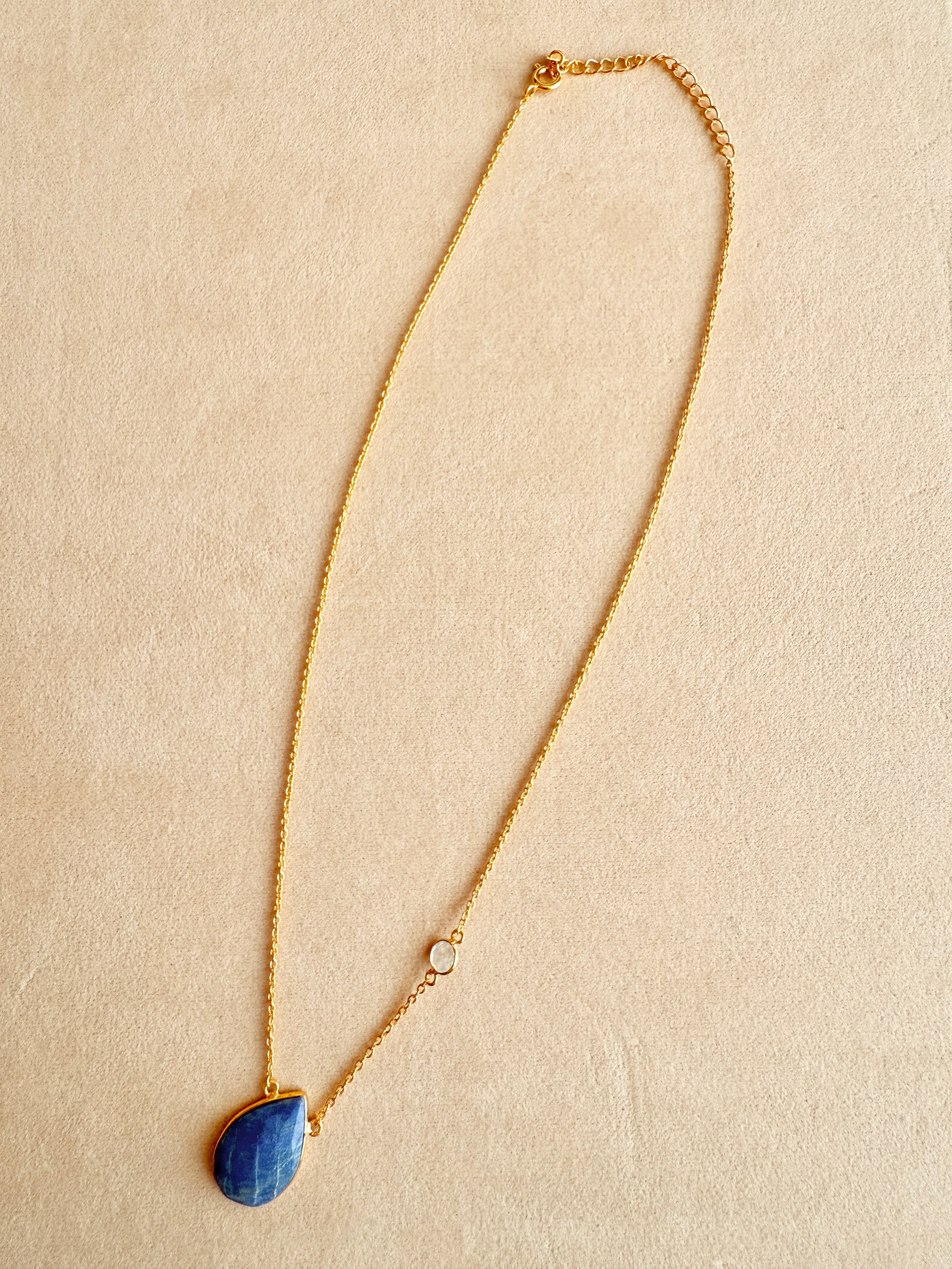 ☆ Lapis ☆ VM】L.E.O. NECKLACE Lapis lazuli,Rainbow moonstone #3-6