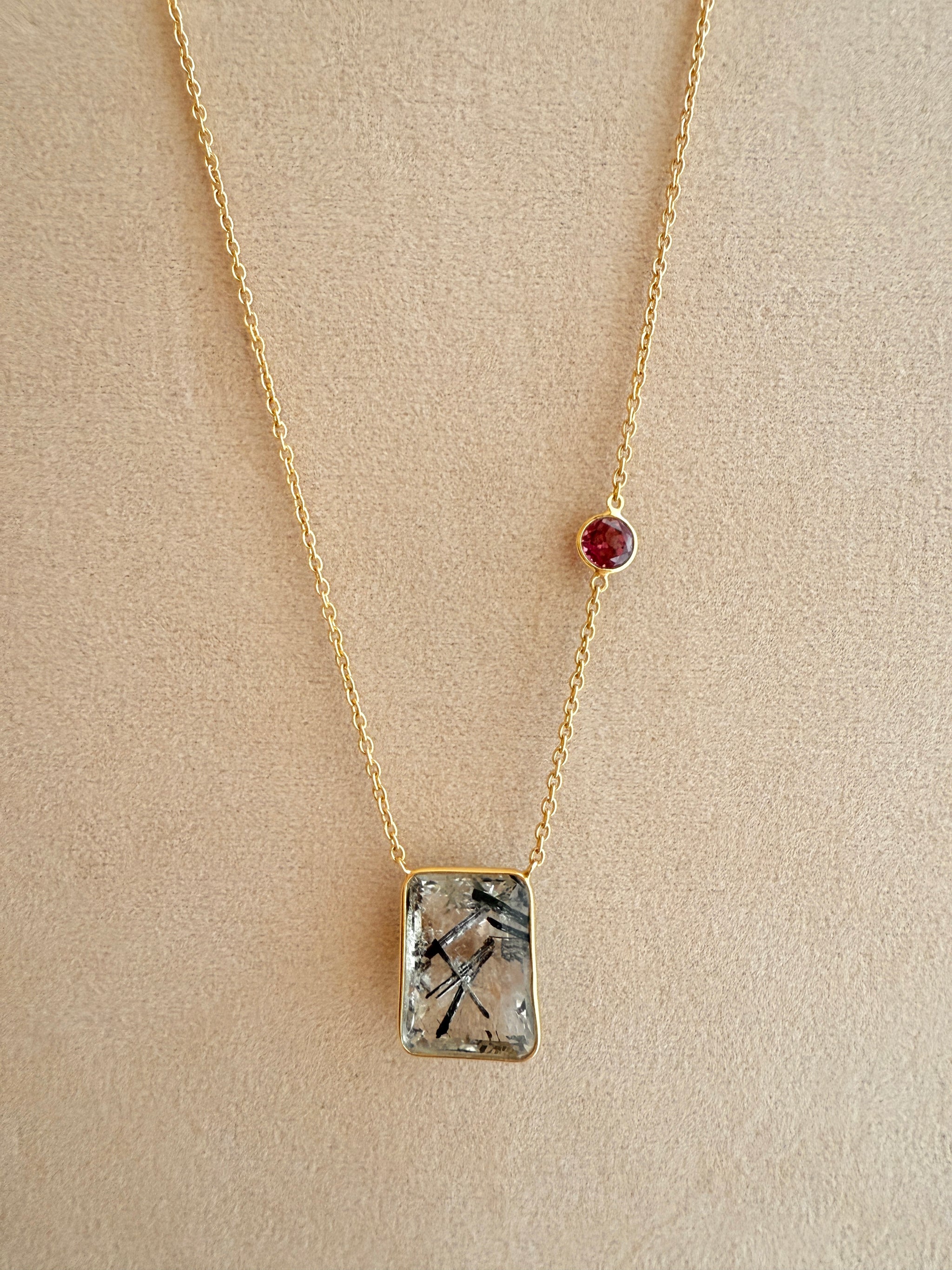 パヒアミュレットPahi Amulet ムーンストーンネックレス VM】L.E.O. NECKLACE Rainbow moonstone ,Blue zilcon#25 – Pahi